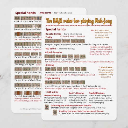 BMJA-kaart - Speciale handen Kaart (Voorkant / Achterkant)