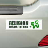 BMP Religie Poisons the Mind v1.1 Bumpersticker (Op auto)