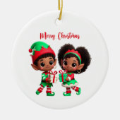 BMSC Christmas Elf Ornament, V2 Keramisch Ornament (Voorkant)