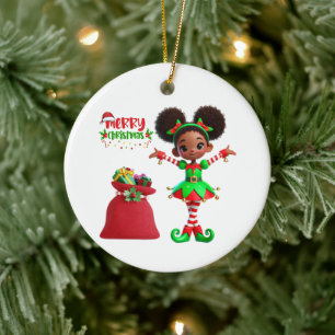 BMSC Christmas Elf Ornament, V4 Keramisch Ornament
