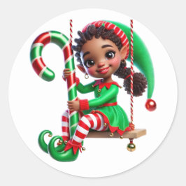 BMSC Santa's Little Helper Elf, V3 Ronde Sticker