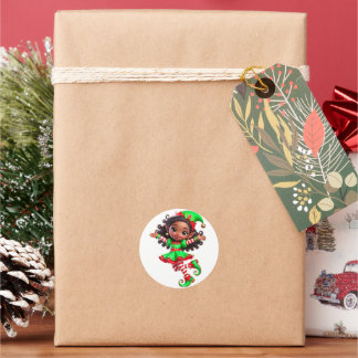 BMSC Santa's Little Helper Sticker, V1 Ronde Sticker
