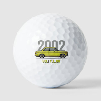 BMW 2002 Golf Geel Klassieke Auto Golfballen