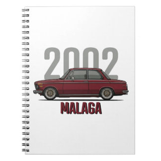 BMW 2002 Malaga Red klassieke auto Notitieboek