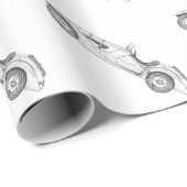  BMW 328 Illustration Wrapping Paper Cadeaupapier (Rol Hoek)