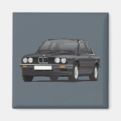 BMW E30 (3-serie) zwart Magneet (Voorkant)
