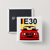 BMW E30 ontmoeten Button Badge (Voorkant /achterkant)