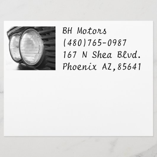 BMW koplampen briefhoofd (Voorkant)