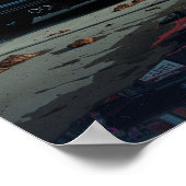 BMW M3 Night Drive Boardwalk Art Poster (Coin)