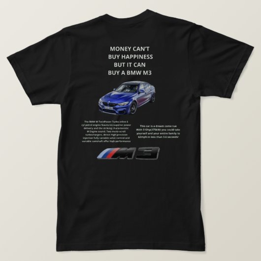 BMW M3 T-SHIRT (Design achterkant)