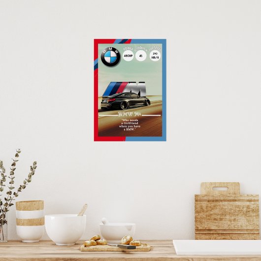 BMW M4 poster (Cuisine)