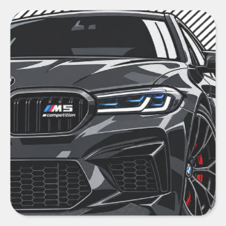 BMW M5 Competition Zwarte Sportauto Sticker – Aggr
