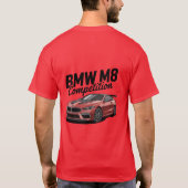 BMW M8 Competition | Bold Red Car Tee T-shirt (Achterkant)