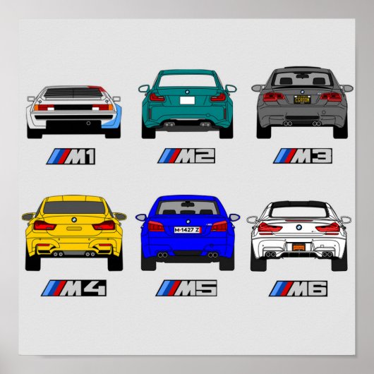 BMW M-reeks Poster (Voorkant)