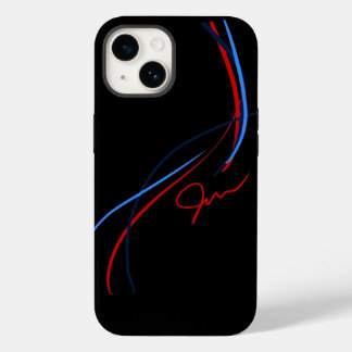 BMW ///M Stripes iPhone14 (zwart) Case-Mate iPhone 14 Hoesje