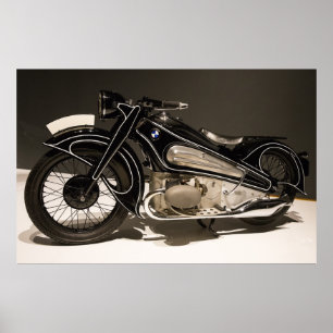 BMW MOTORCYCLE 1934 R7 CONCEPT ART DÉCO POSTER