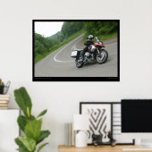 BMW R 1200 GS cornering Poster (Thuiskantoor)