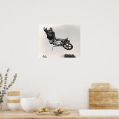 BMX-afdruk van oude school Poster (Keuken)