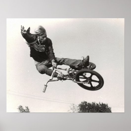 BMX-afdruk van oude school Poster (Voorkant)