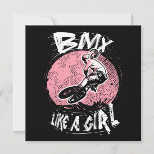 BMX als een meisje Kaart