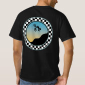 BMX Bicycle Moto Cross Gecontroleerd Rond Design T-shirt (Achterkant)