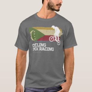 BMX Bike Comoros Flag Biking Cycling Racing BMX 2 T-shirt