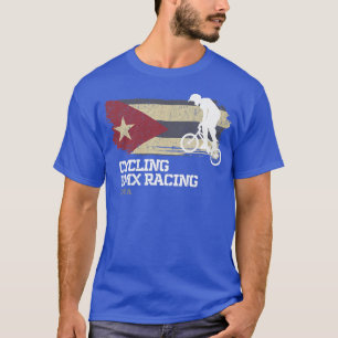 BMX Bike Cuba Flag Biking Cycling Racing BMX 267 T-shirt