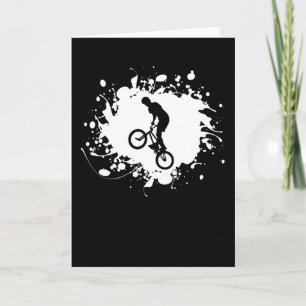 BMX Bike Freestyle Sport Gift Splatter Effect Kaart