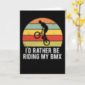 BMX Bike Gezegde Freestyle Sport Retro Gift Kaart (Gele Bloem)