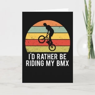 BMX Bike Gezegde Freestyle Sport Retro Gift Kaart