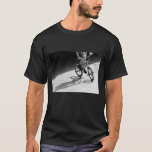 BMX Bike Grunge Zwart Wit Foto T-shirt