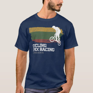 BMX Bike Litouwen Flag Biking Cycling Racing BMX T-shirt