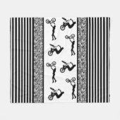 BMX Biker Fleece Deken (Voorkant (Horizontaal))