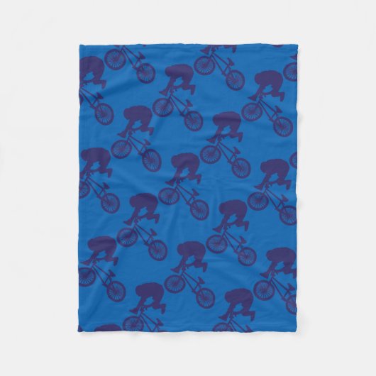 BMX-Biker Fleece Deken (Voorkant)