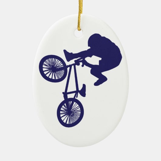 BMX Biker Keramisch Ornament (Voorkant)