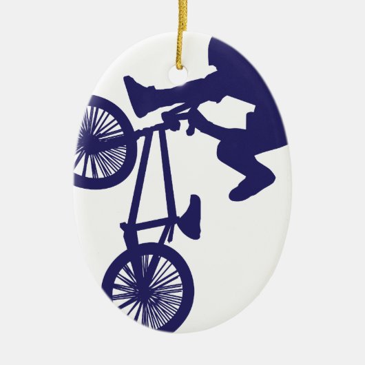 BMX Biker Keramisch Ornament (Voorkant)
