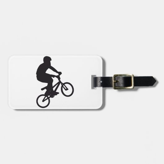 BMX Biker trick jump Bagagelabel (Voorkant horizontaal)