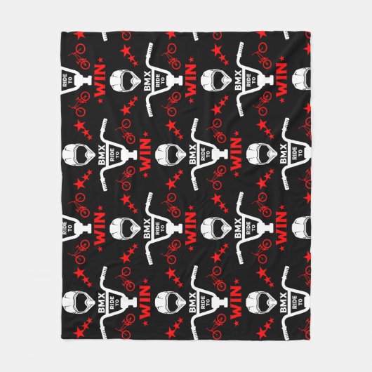 BMX Bikers Freestyle Fleece Deken (Voorkant)