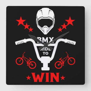 BMX Bikers Freestyle Vierkante Klok