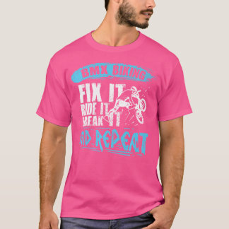 BMX Biking Fit It Ride It en Herhaal Grappige BMX  T-shirt