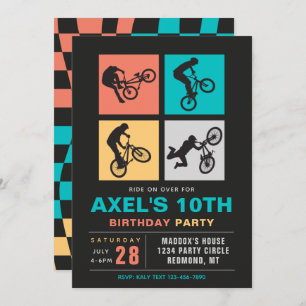 BMX Birthday Invitation   Uitnodiging van Bike