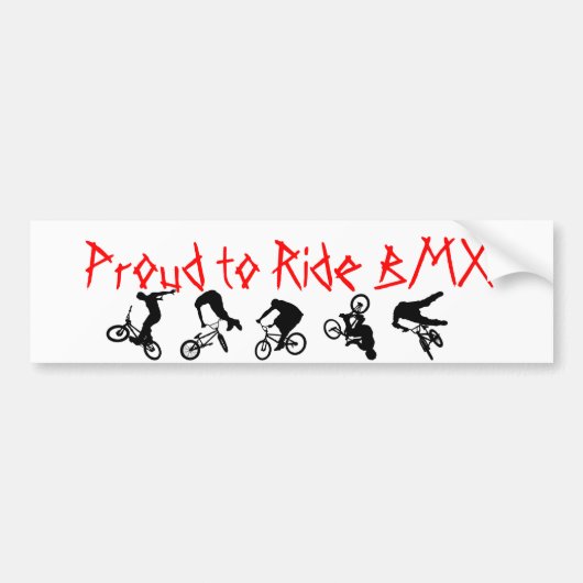 BMX-Bumpersticker gerouteerd naar Ride BMX Bumpersticker (Voorkant)
