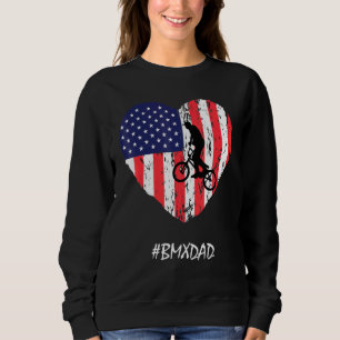 Bmx Dad American Flag Heart Trui