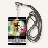 BMX de Pas van de Uitnodiging VIP van de Birthday Badge (Voorkant met draagriem)