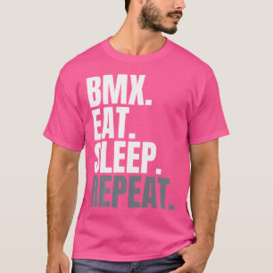 BMX Eat Sleep Repea voor mannen BMX Bike BMX T-shirt