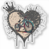 BMX Est Mon Sticker De Vinyle Personnalisé Amoureu (Devant)
