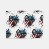 BMX-fiets Fleece Deken (Voorkant (Horizontaal))