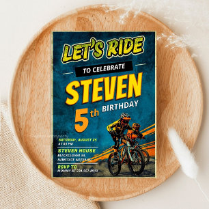 BMX-fiets "Laten we rijden" Verjaardag - Straatsti Kaart
