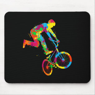 BMX-fiets stuntrijder jongens kinderen Muismat