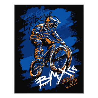 Bmx-fiets Urban Graffiti streetwear Foto Afdruk